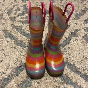 Toddler Girls Rainbow Rain boots Size 8